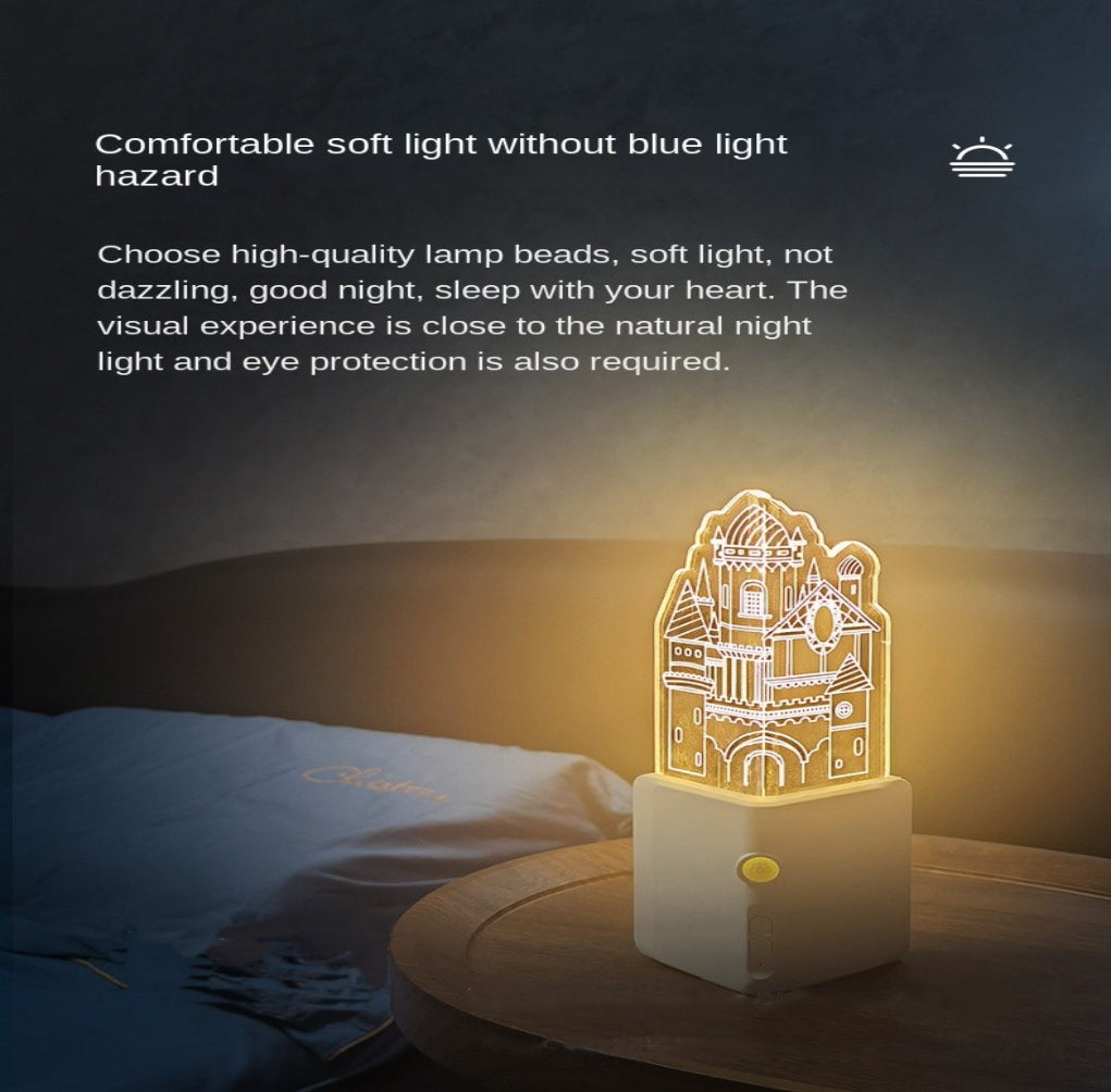 Sikunuo | 3D LED Rechargeable Wall Night Lamp