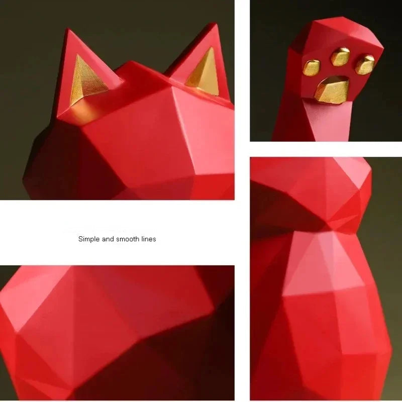 Sikunuo | Nordic Minimalism Geometry Lucky Cat Statues