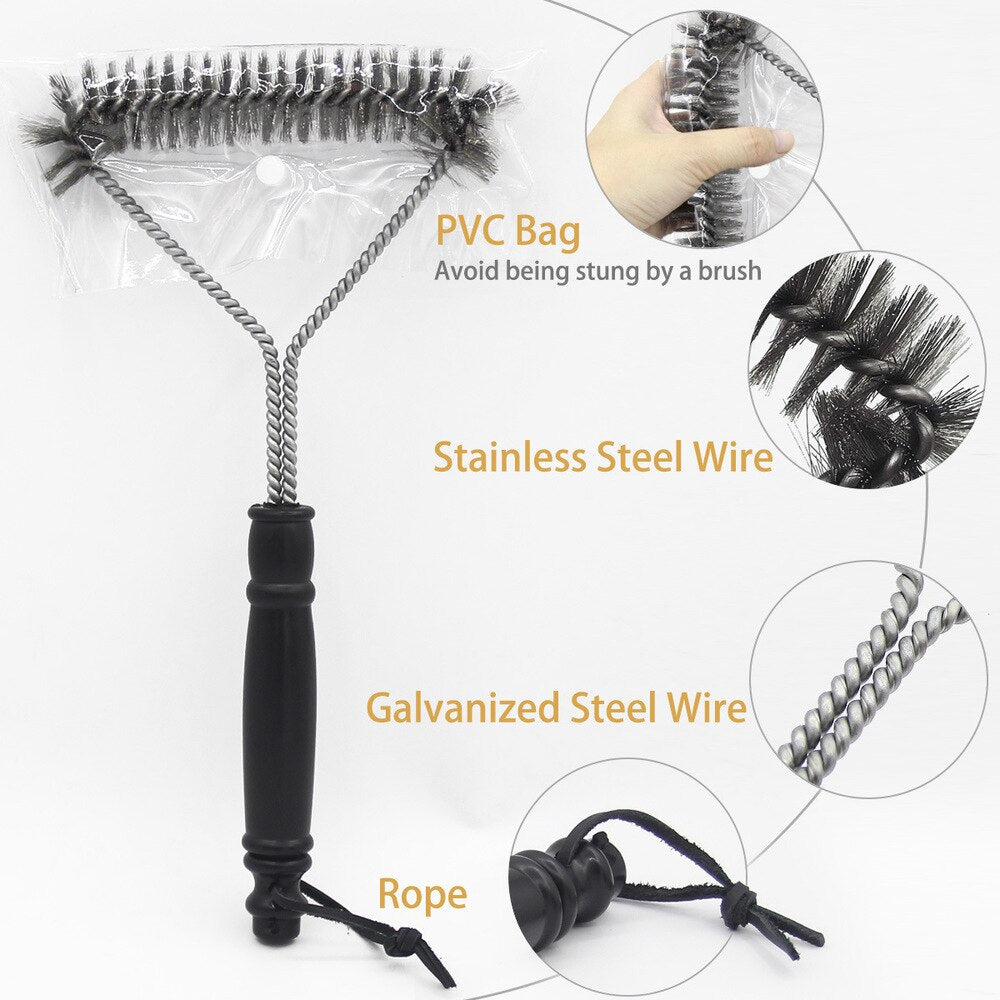 Sikunuo | Stainless Steel BBQ Grill Cleaning Brush