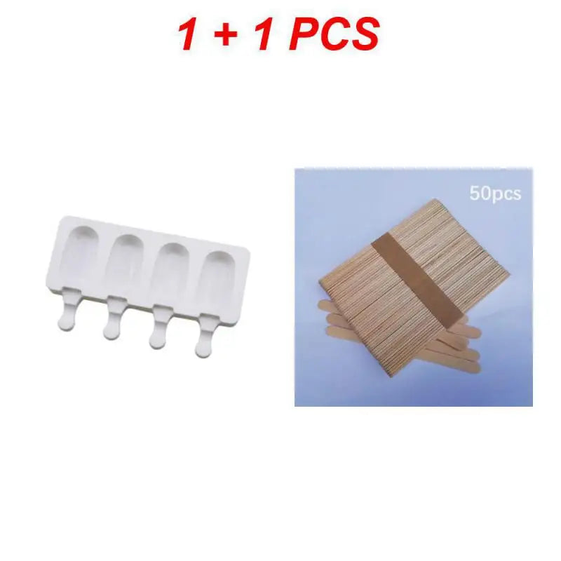 Sikunuo | 4-Rack Non-Stick Popsicle Ice Cream Mold