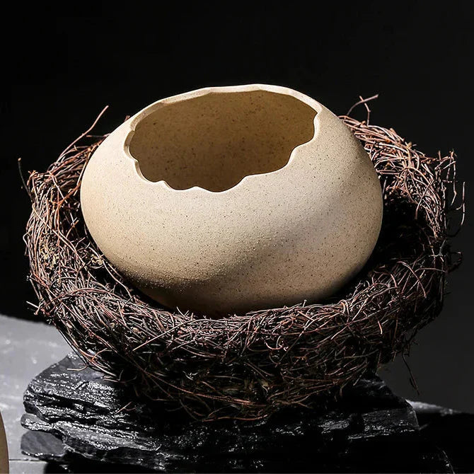Sikunuo | Creative Ceramic Bird Nest Eggshell Bowl