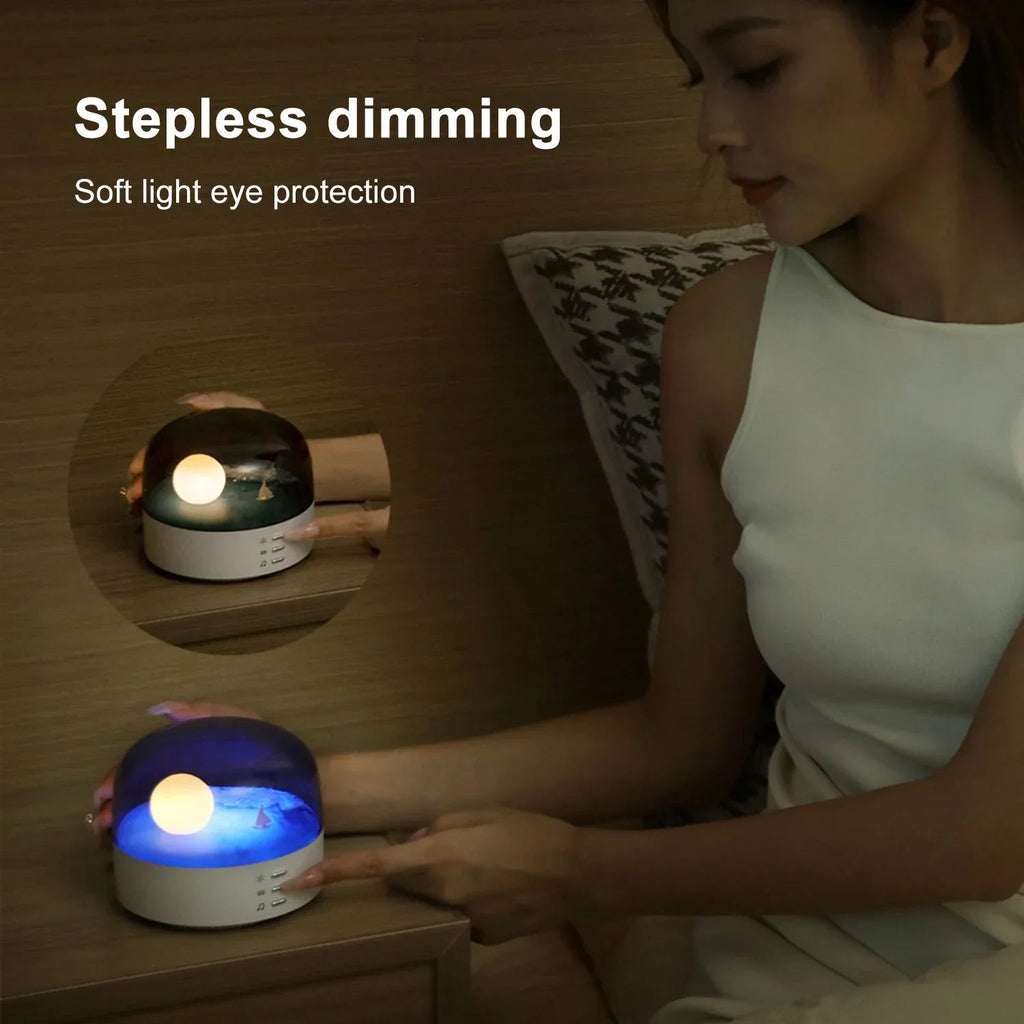 Sikunuo | 3D Mysterious Moon LED Night Light Speaker