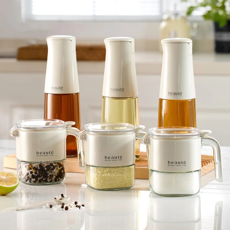 Sikunuo | Square Glass Seasoning Dispenser Bottle
