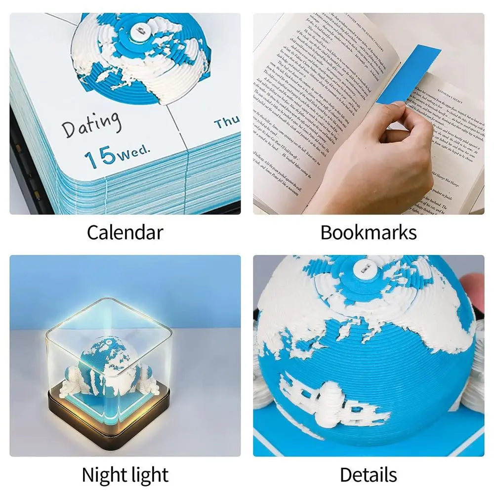 Sikunuo | 3D Earth Wanderer Calendar Memo Pad