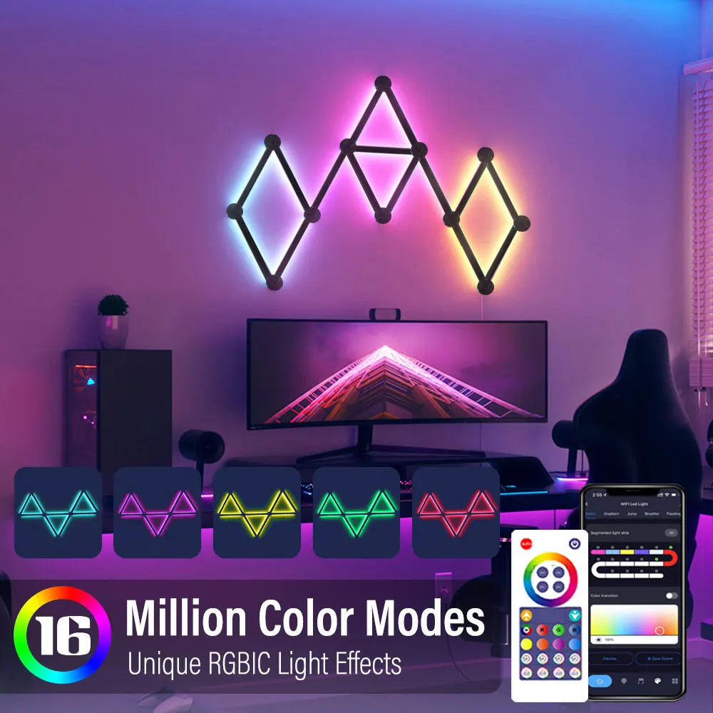 Sikunuo | Smart Mosaic DIY Ambient Intelligent App Control Wall Lamp