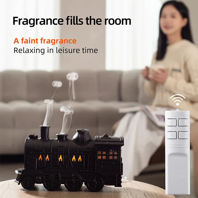Sikunuo | Mini Train Aromatherapy Essential Oil Diffuser Lamp Decor