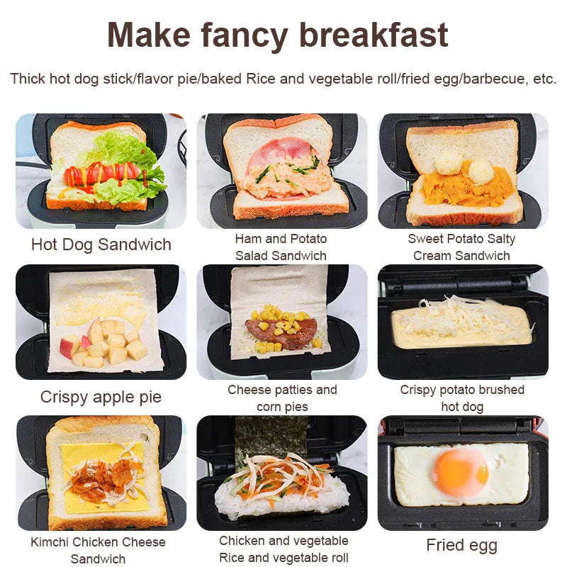 Sikunuo | Mini Non-Stick Toast Press Grill Machine