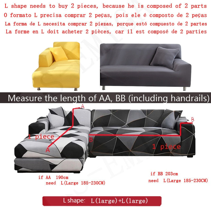 Sikunuo | Modern Non-slip Colorful Elastic Sofa Cover