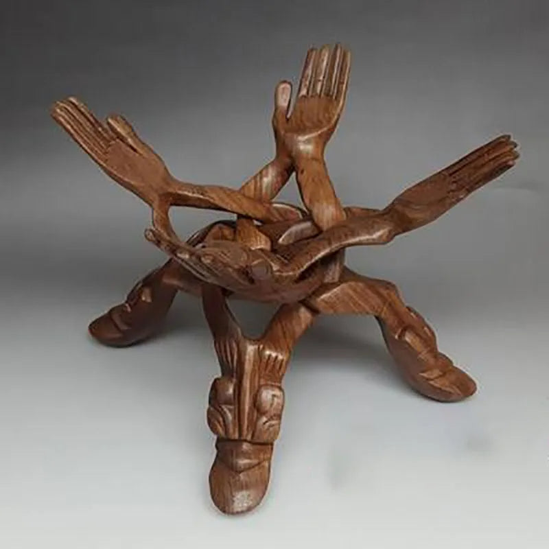 Sikunuo | Serene Sculpture Wooden Luck Bearer Serving Platter