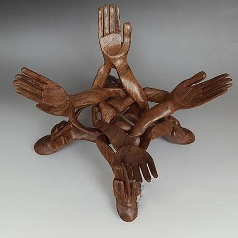Sikunuo | Serene Sculpture Wooden Luck Bearer Serving Platter