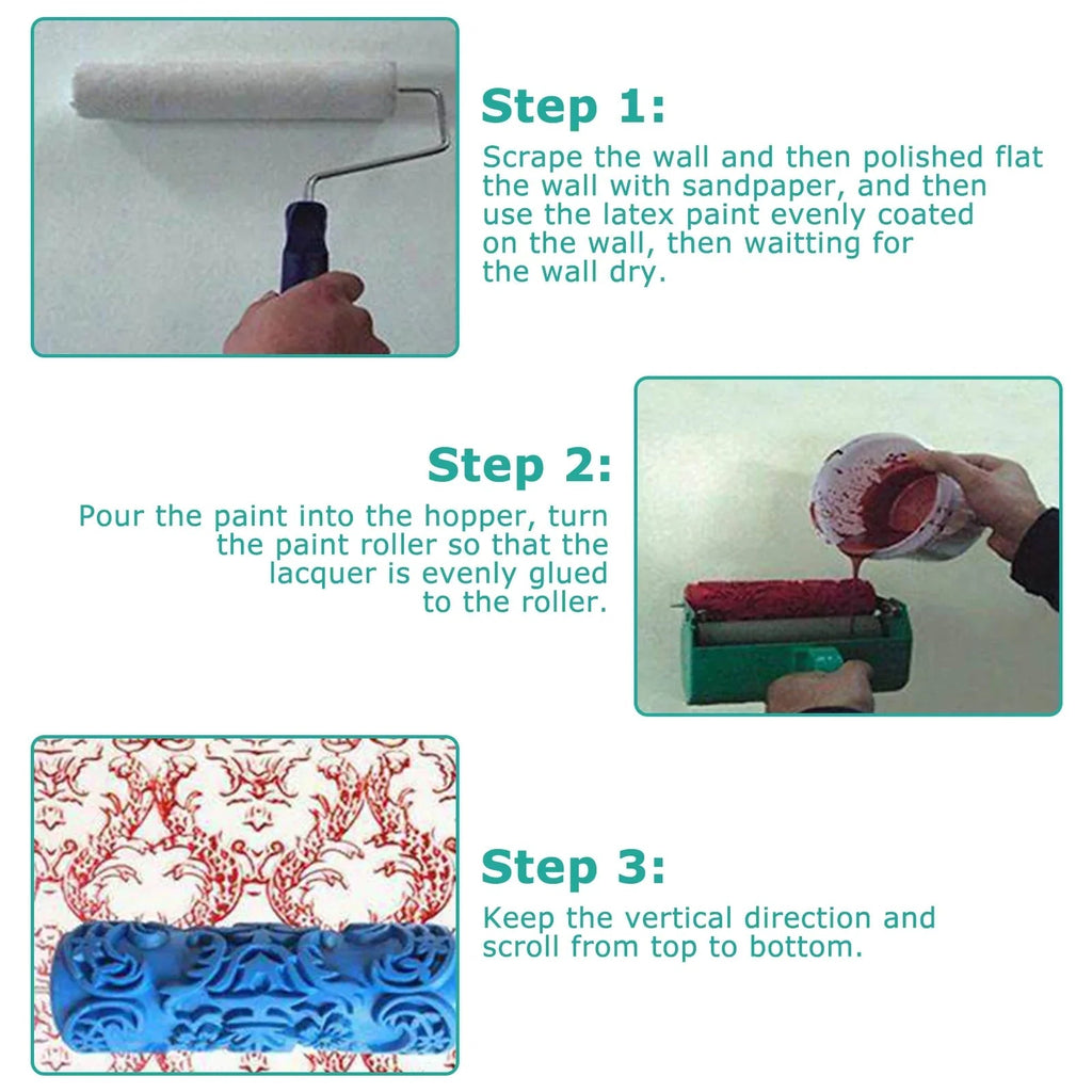 Sikunuo | Artistry Pattern Creative Paint Roller Tool
