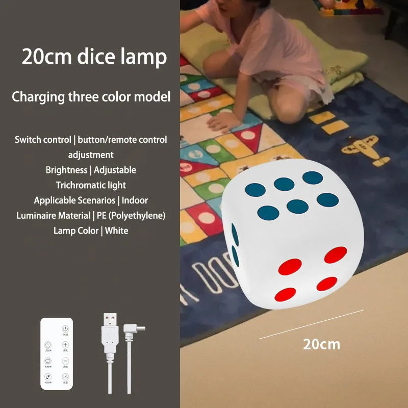 Sikunuo | Huge Dice Bedside Atmosphere Floor Table Lamp