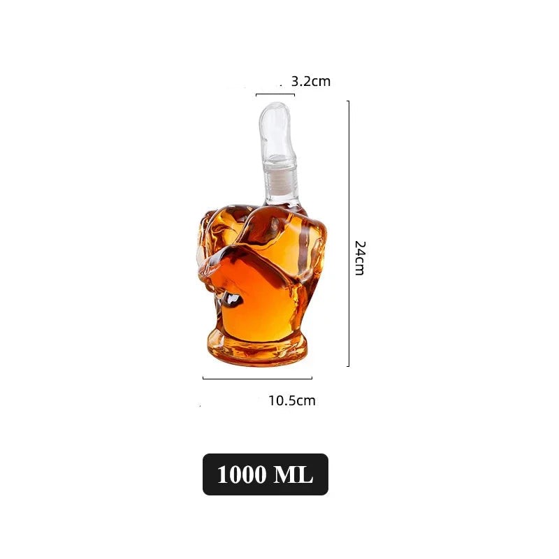 Sikunuo | Middle Finger Crystal Clear Fun Decanter