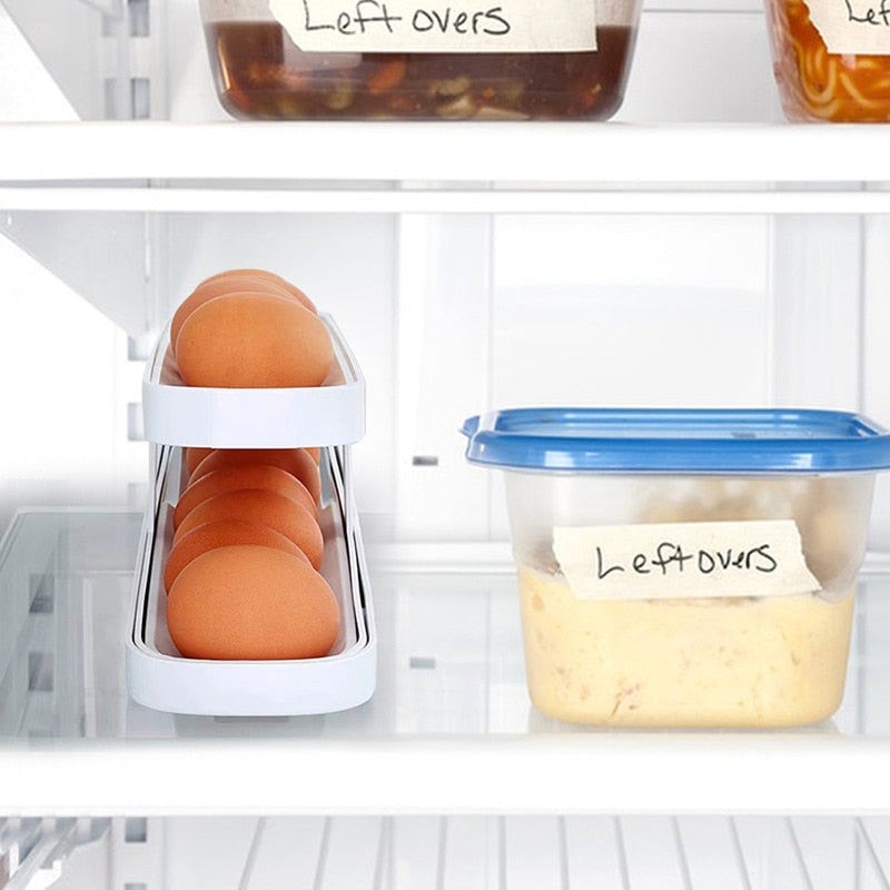 Sikunuo | Automatic Egg Rolling Holder Organizer Rack