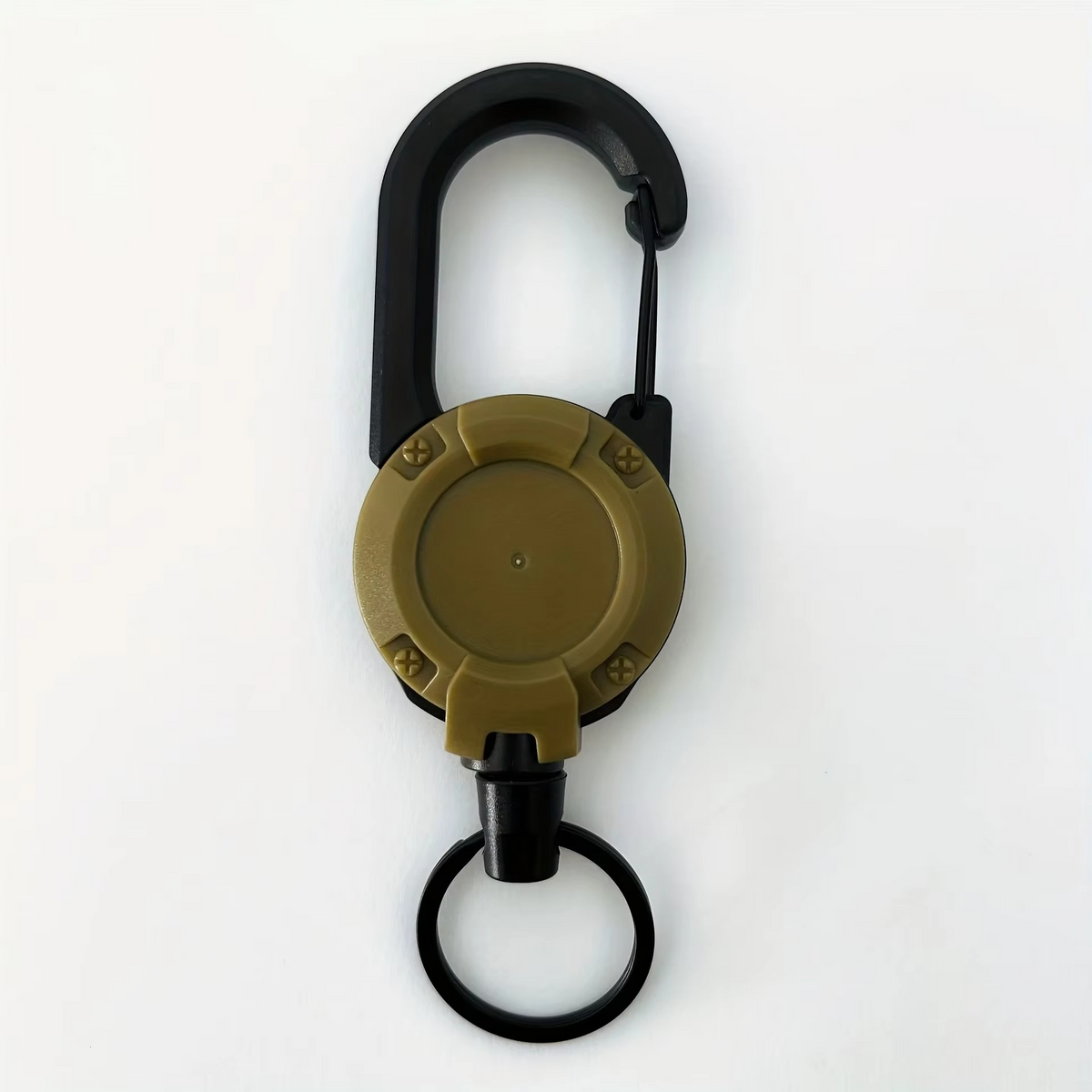 Sikunuo | Heavy-Duty Tactical Retractable Keychain – Multi-Use Outdoor Carabiner Tool