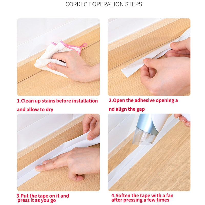 Sikunuo | Self-Adhesive Waterproof Wonder Bath Sealing Strip