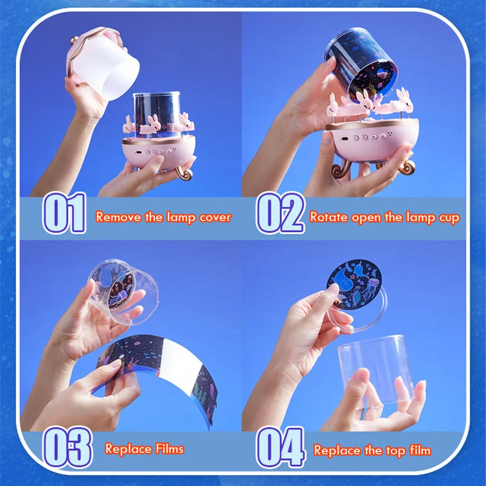 Sikunuo | Magical Bunny LED Night Light Projector