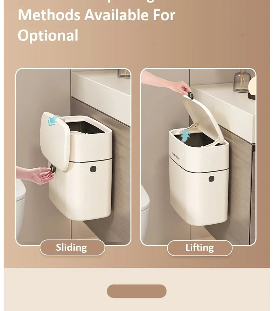 Sikunuo | Space-Saver Hangable Home Mini Trash Bin