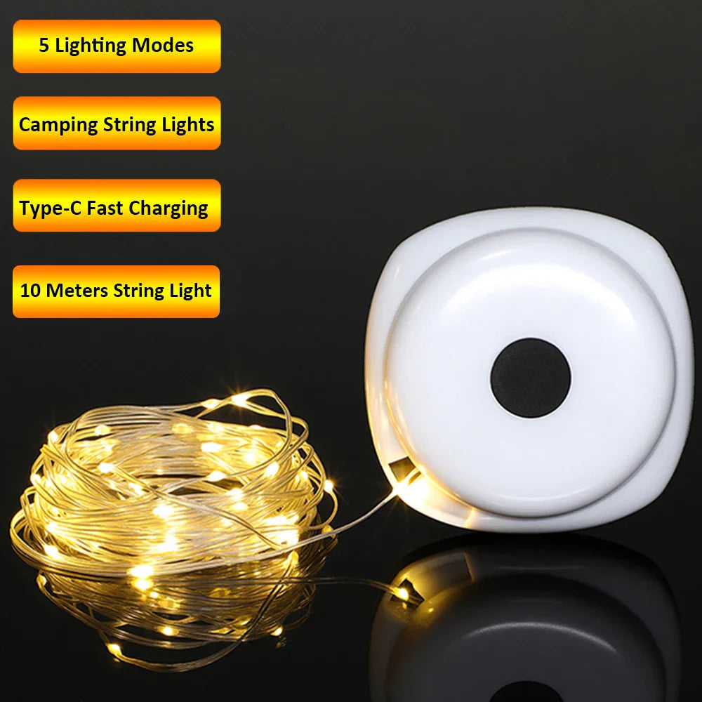 Sikunuo | Star String USB Rechargeable Camp String Lights