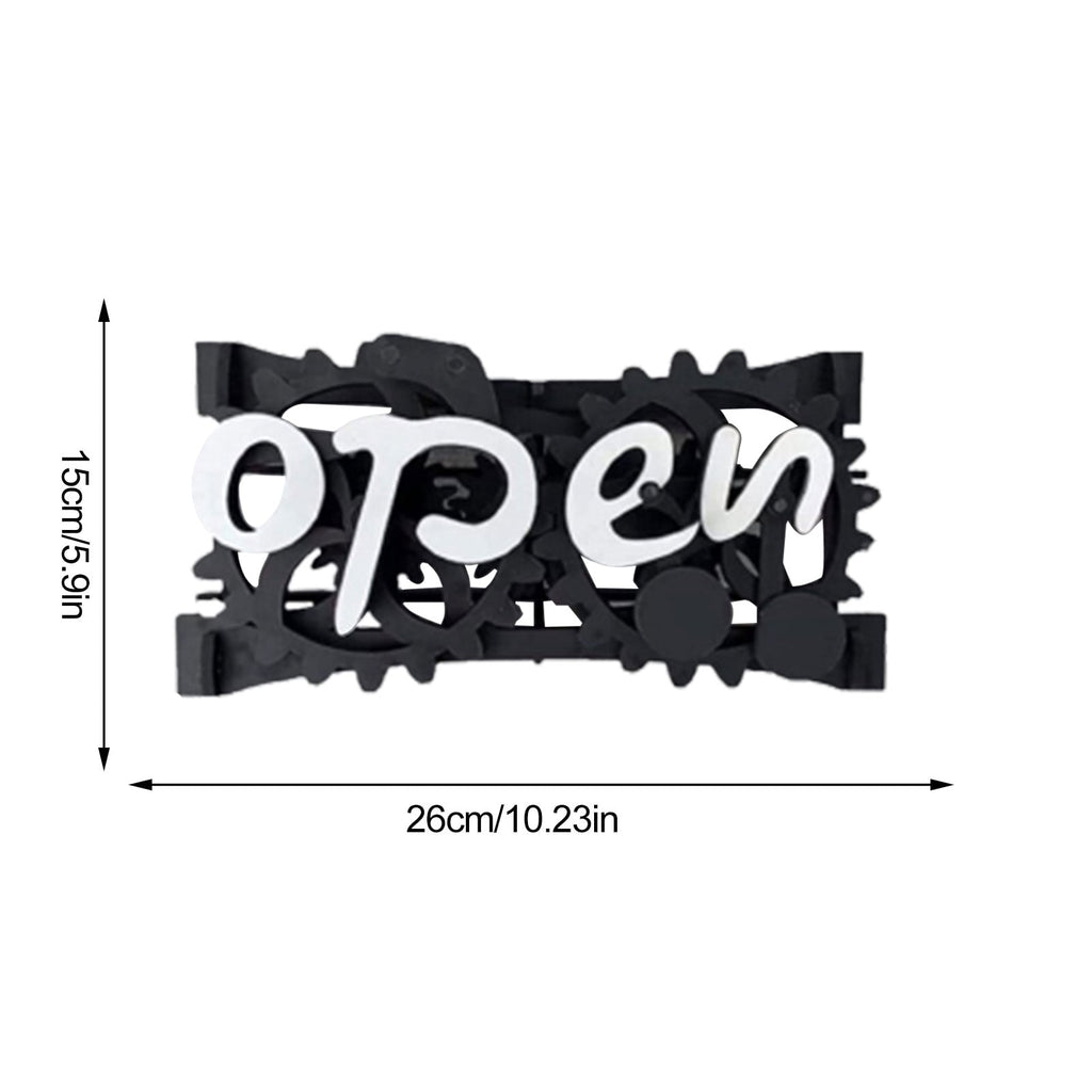 Sikunuo | Wooden Double-Sided Reversible Open Closed Sign