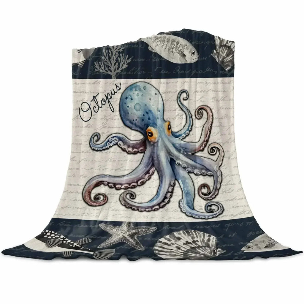 Sikunuo | Octopus Shell Starfish Throw Blanket