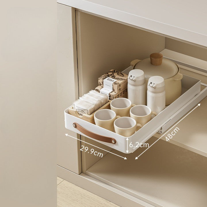 Sikunuo | Stainless Steel Pull-Out Storage Kitchen Organizer Tray