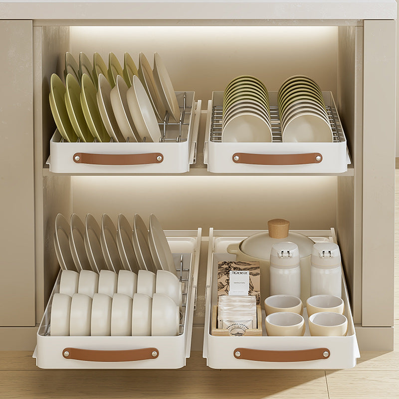 Sikunuo | Stainless Steel Pull-Out Storage Kitchen Organizer Tray