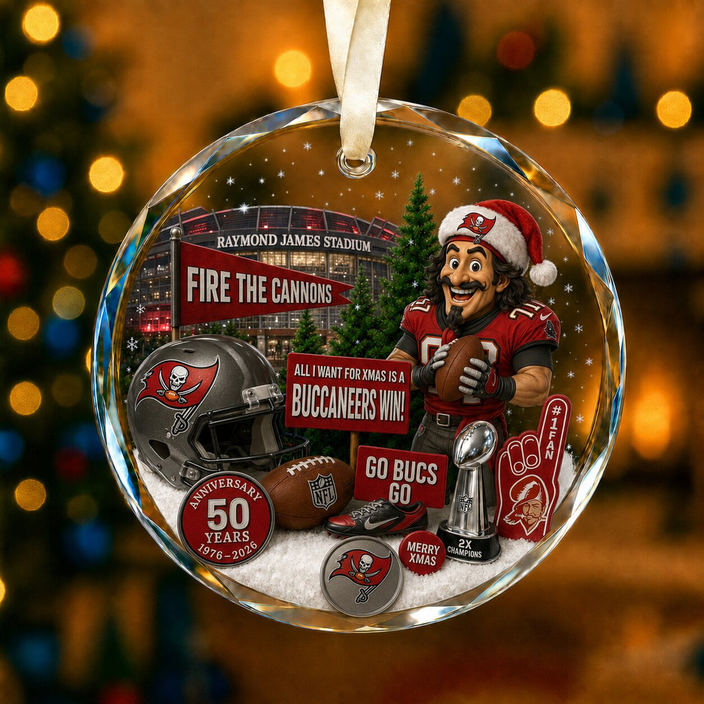 Football Team Acrylic Christmas Ornament