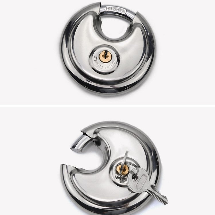 Sikunuo | Heavy Duty Round Stainless Steel Padlock