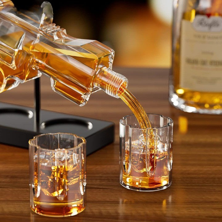Sikunuo | Unique Revolver Liquor Decanter Set