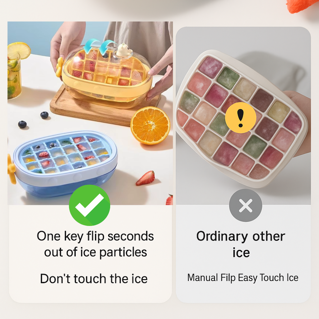 Sikunuo | Cute Cartoon Rotating Knob Ice Cube Tray