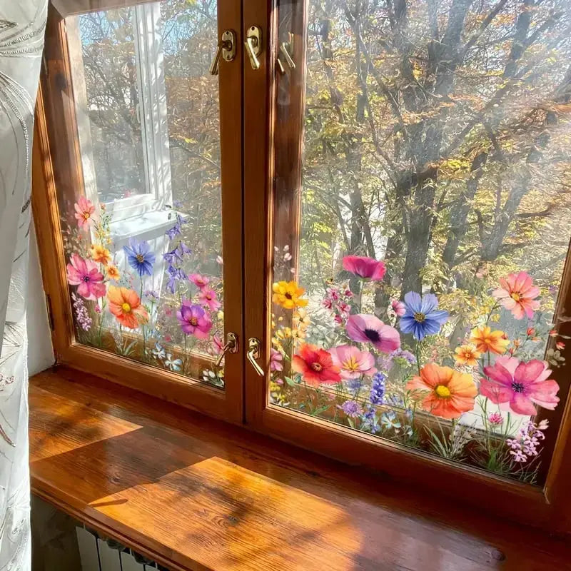 Sikunuo | Window decoration with double-sided floral print |