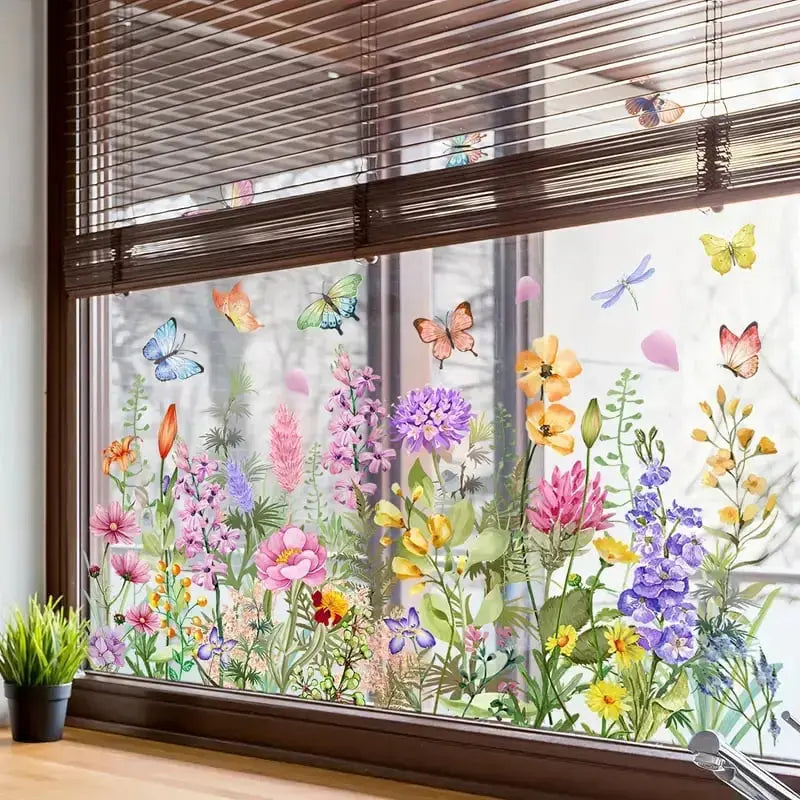Sikunuo | Window decoration with double-sided floral print |