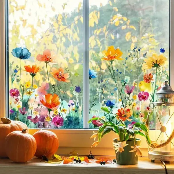 Sikunuo | Window decoration with double-sided floral print |