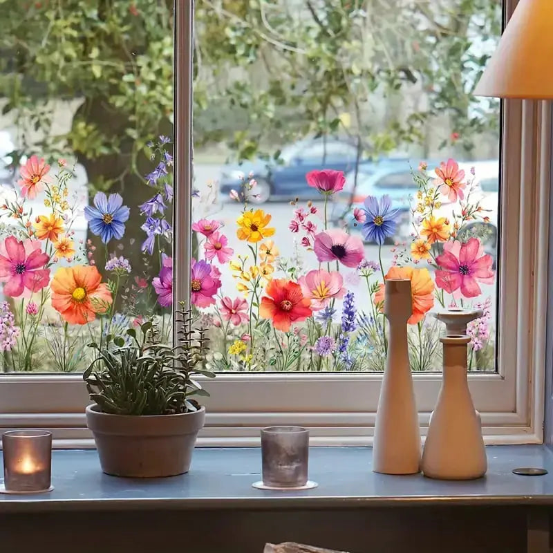Sikunuo | Window decoration with double-sided floral print |
