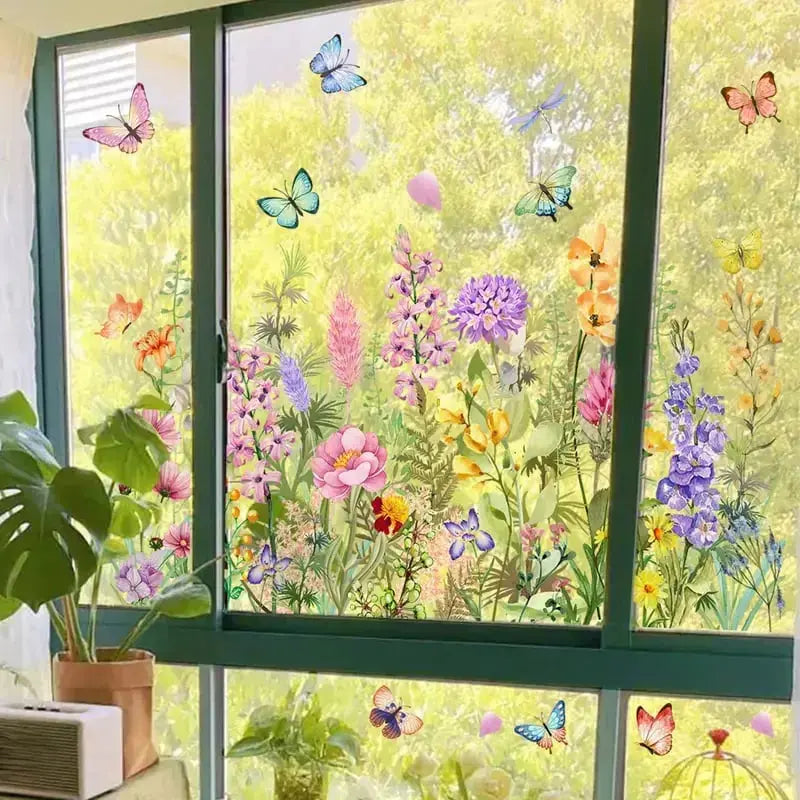 Sikunuo | Window decoration with double-sided floral print |