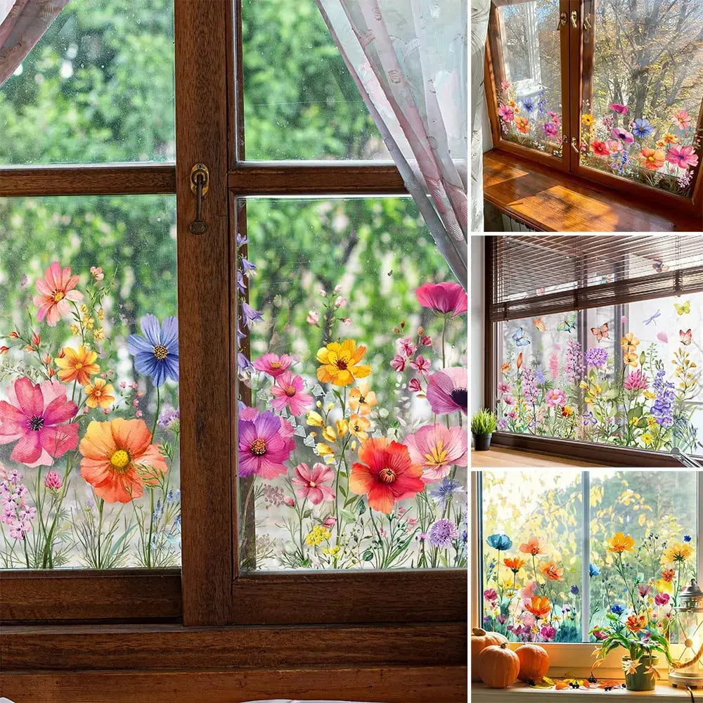 Sikunuo | Window decoration with double-sided floral print |