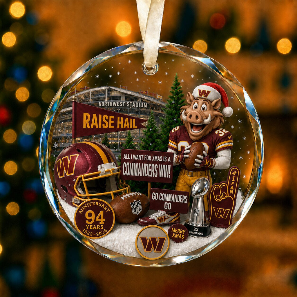 Football Team Acrylic Christmas Ornament
