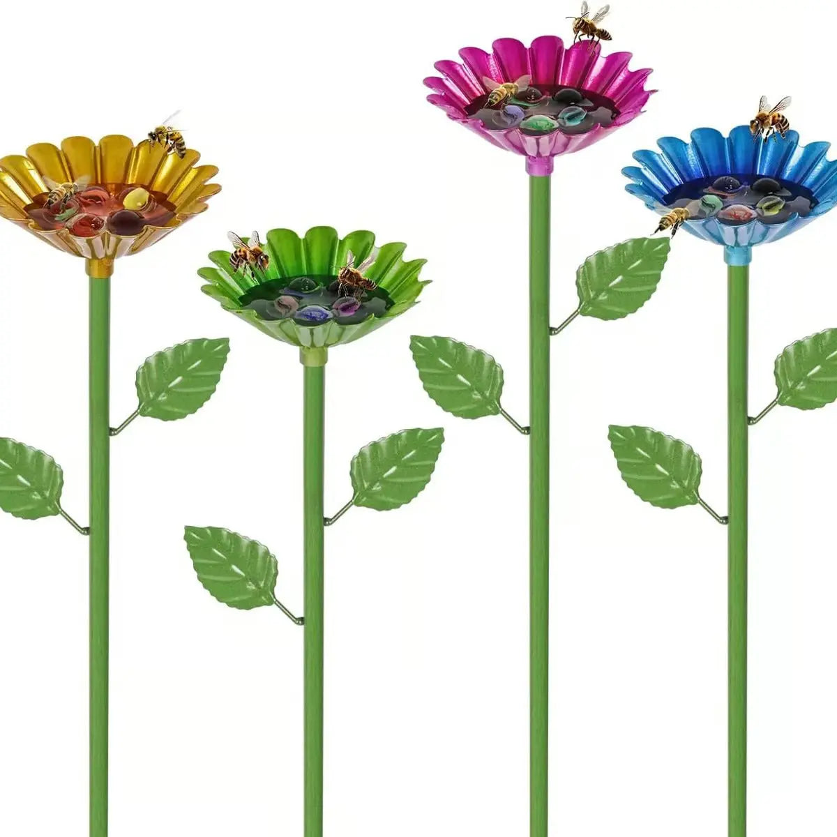Sikunuo | Colorful Water Troughs – Attracts Bees & Butterflies to Your Garden (4 Pieces)
