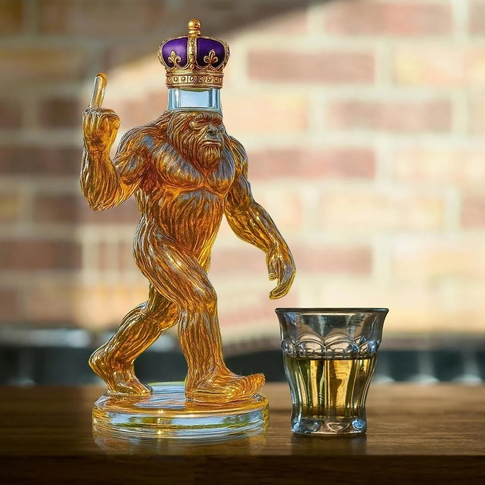 Sikunuo | Whiskey Decanter Funny Bigfoot Glass Bottle
