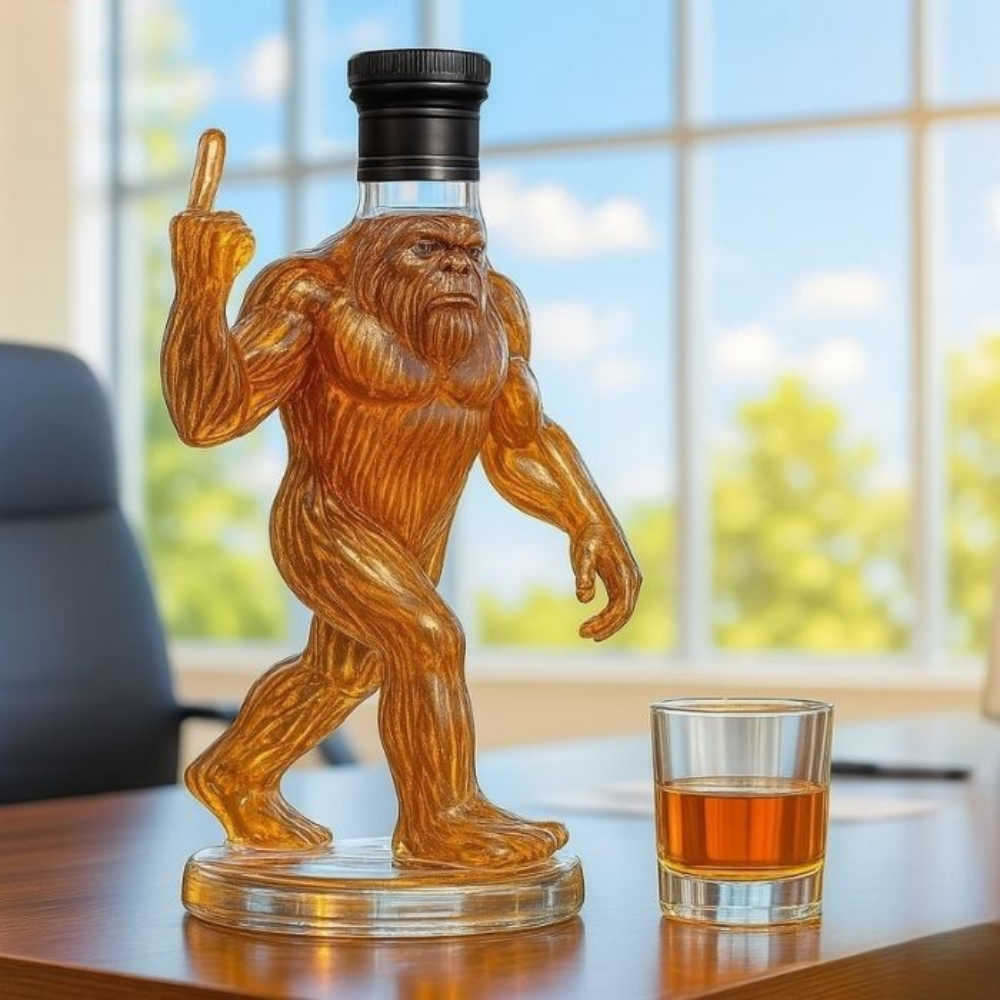 Sikunuo | Whiskey Decanter Funny Bigfoot Glass Bottle