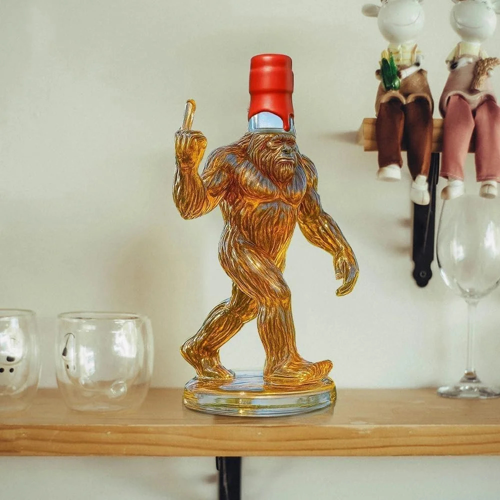 Sikunuo | Whiskey Decanter Funny Bigfoot Glass Bottle