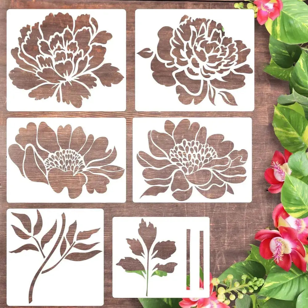 Sikunuo | Flower Stencil Set – Reusable for Wood, Walls & Fences