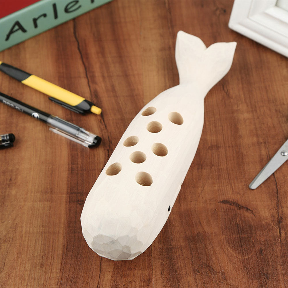 Sikunuo | Wooden Whale Creative Pen Holder