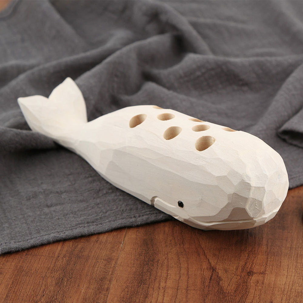 Sikunuo | Wooden Whale Creative Pen Holder