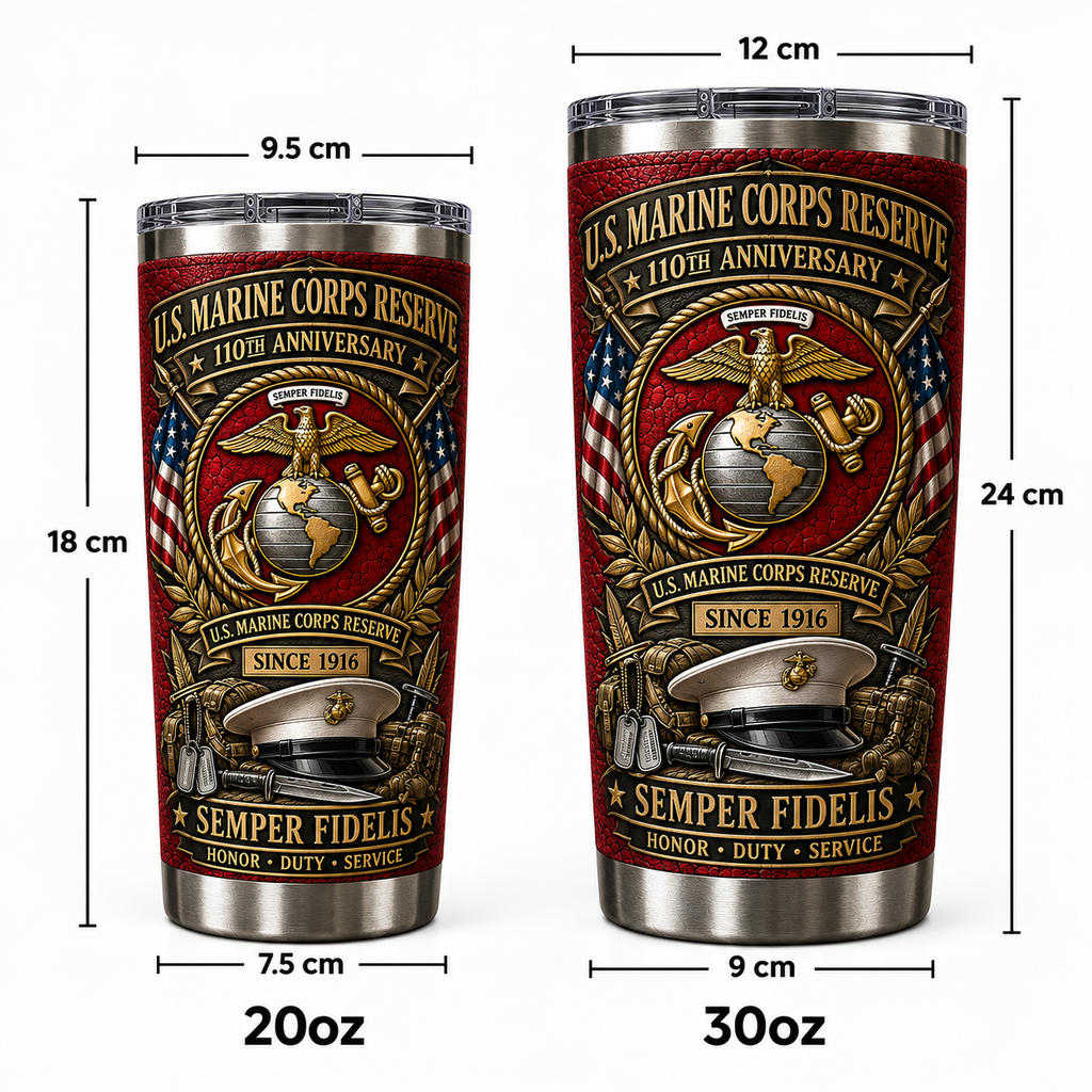 U.S. Marine Corps Reserve 110th Anniversary Insulated Travel Tumbler