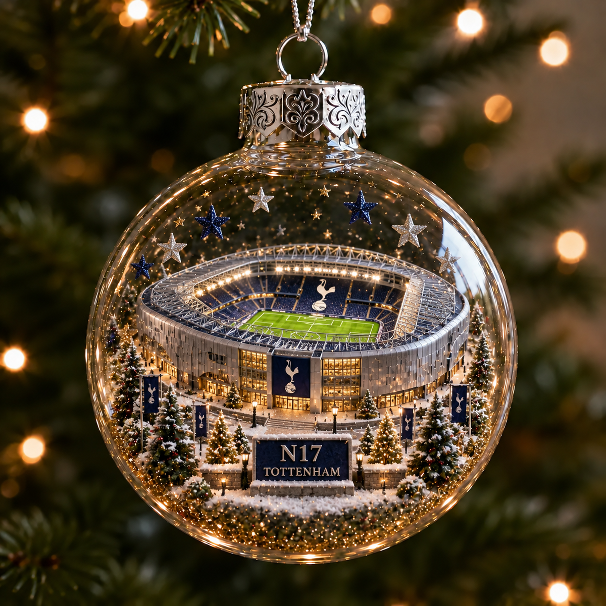 To Dare Is To Do Light-Up Football Christmas Globe Ornament
