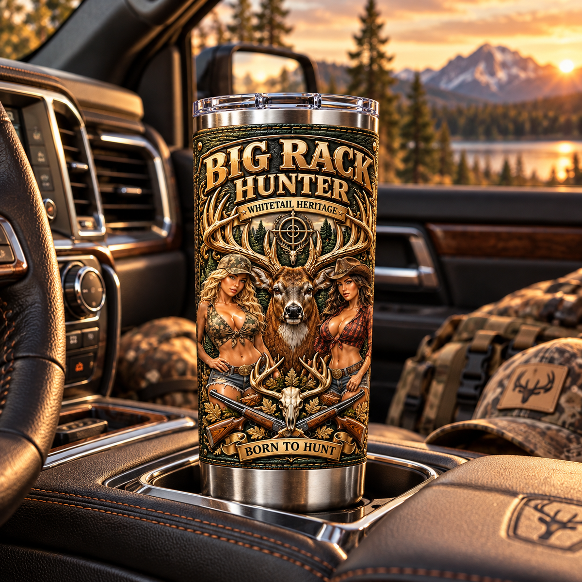 Big Rack Hunter Whitetail Heritage Insulated Travel Tumbler