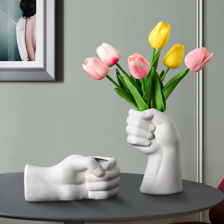 Sikunuo | Artistic Hand Gesture Ceramic Tabletop Flower Vase
