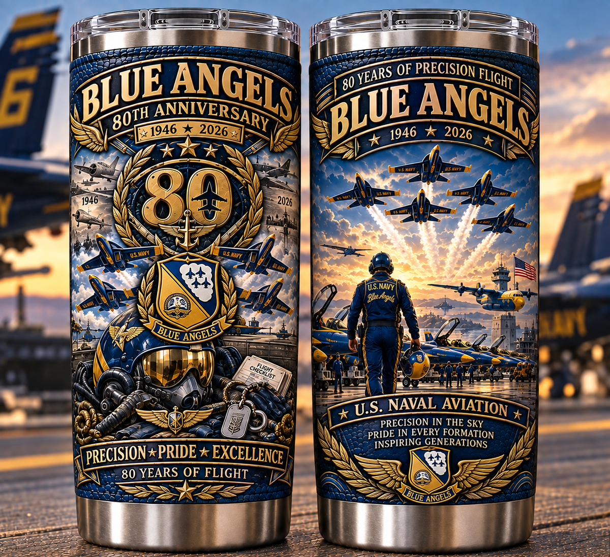 Blue Angels 80th Anniversary Insulated Travel Tumbler